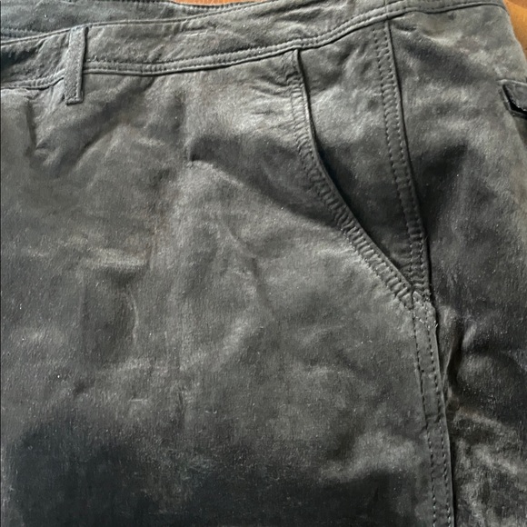 Danier Genuine Suede Cargo Pants Chocolate Brown Size 14 - Picture 5 of 6